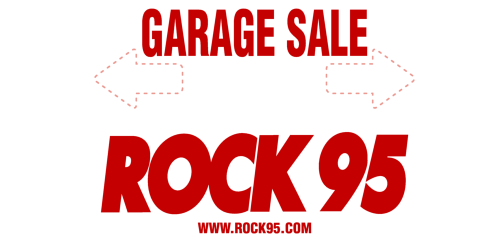 Rock 95 Garage Sale Sign