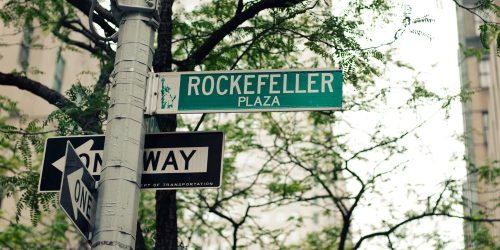 Rockefeller Plaza sign