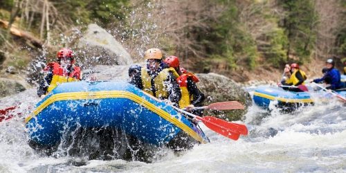 River rafting on guys weekend away