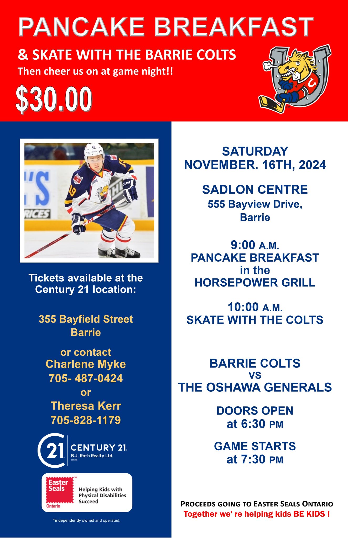 Pancake Breakfast & Skate With The Colts Rock 95