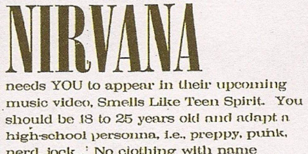 smells like teen spirit video advertisement