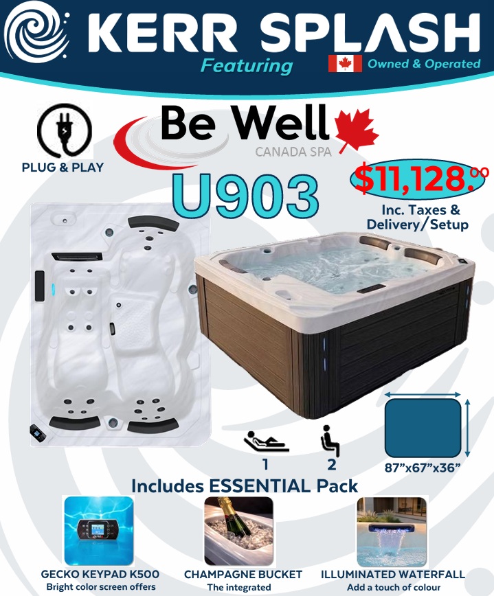 A Be Well U903 Plug in Play Hot Tub from Kerr Splash